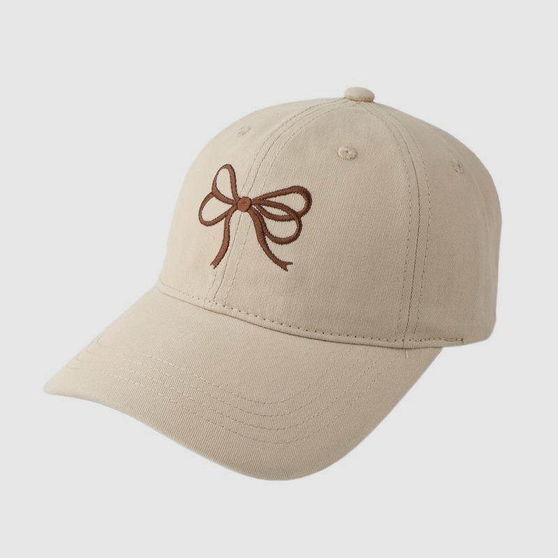 Double Bowknot Embroidered Baseball Cap