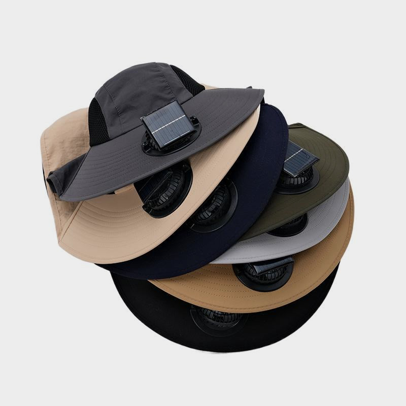 Fan Hat Men Summer Outdoor Sun Protection Fishing Hat Fisherman Hat