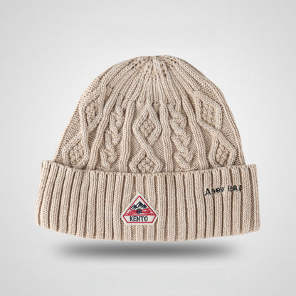 Thick Needle Line Warm Short Beanie