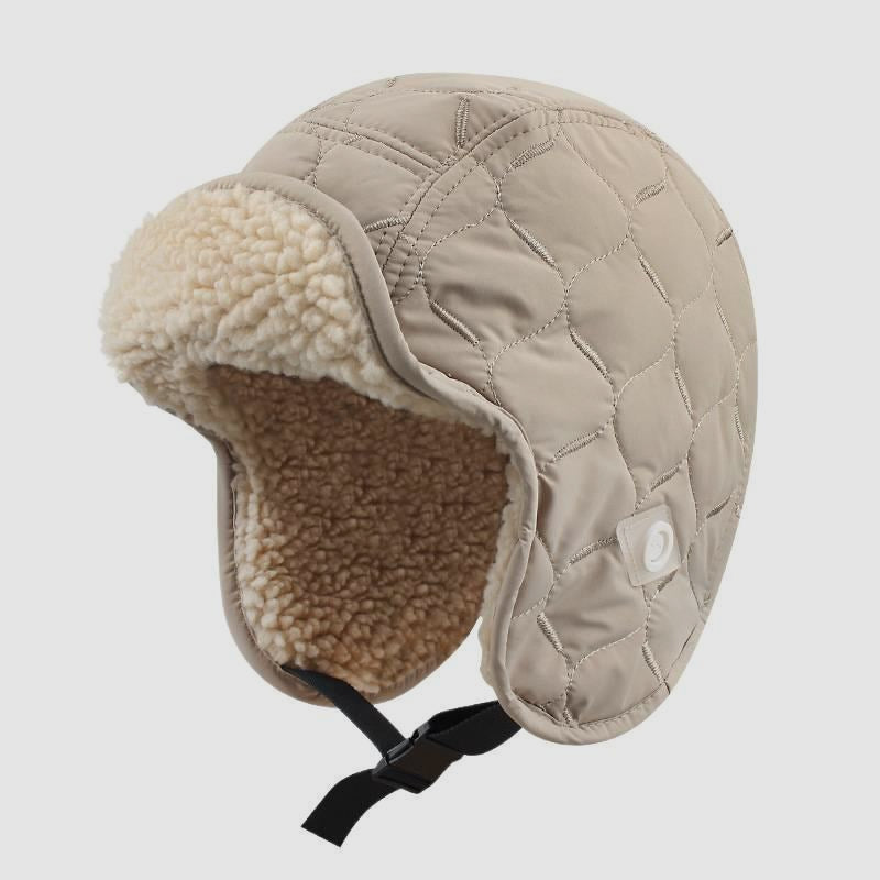Thickened Lamb Wool Reversible Ear Protection Hat Outdoor Warm Skiing Cycling Aviator Hat