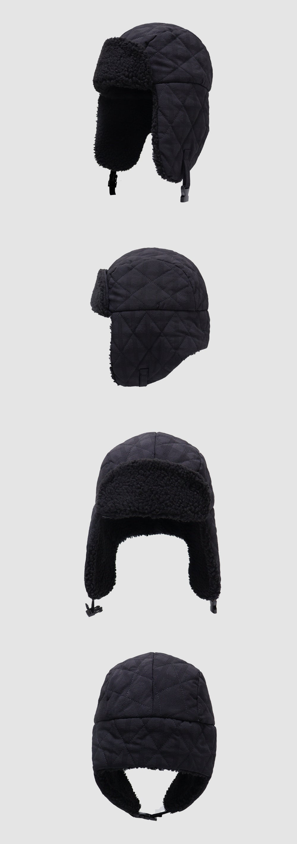 Cycling Hiking Thick Fleece Ear Flap Trapper Hat