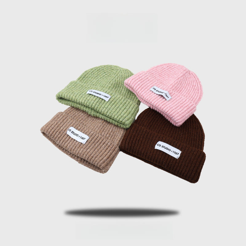 Pure Color Warm Keeping Earmuffs Hat Beanie