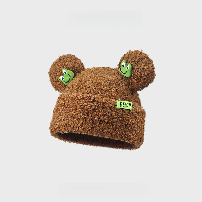 Cute Frog Lambswool Beanie