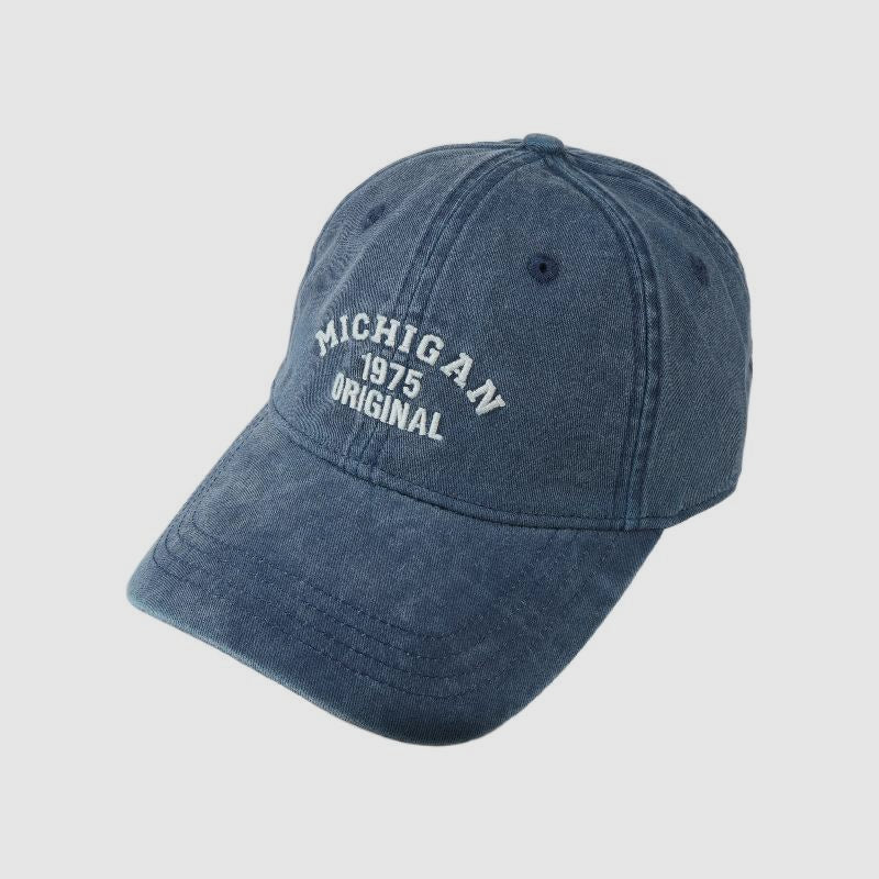 Washed Distressed Letters Embroidered Baseball Cap