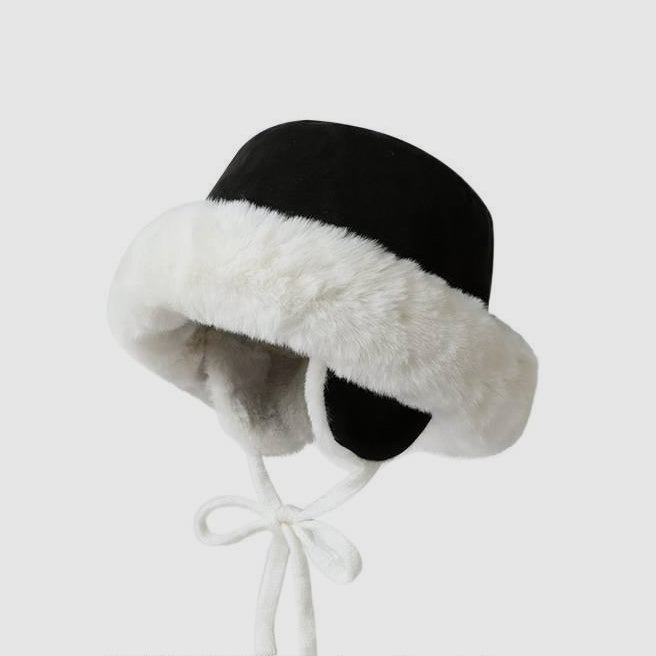 Suede Fleece-Lined Cycling Cold-Proof Ear Flap Trapper Hat