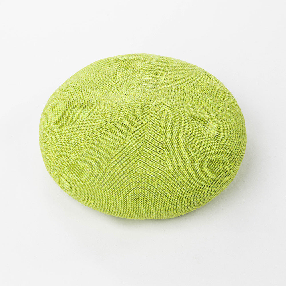 Summer Washi Beret Knitted Breathable Three-Dimensional Painter Hat