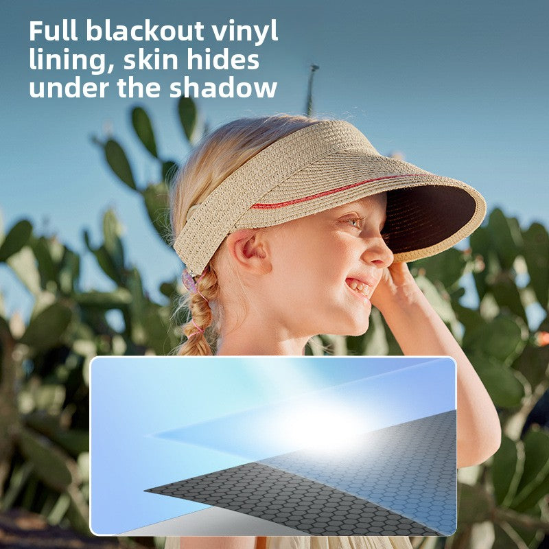 Children's Sun Hat Visor Hat Open Top Wide Brim