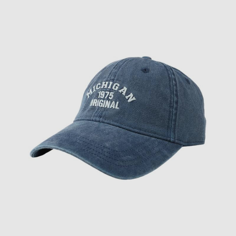 Washed Distressed Letters Embroidered Baseball Cap