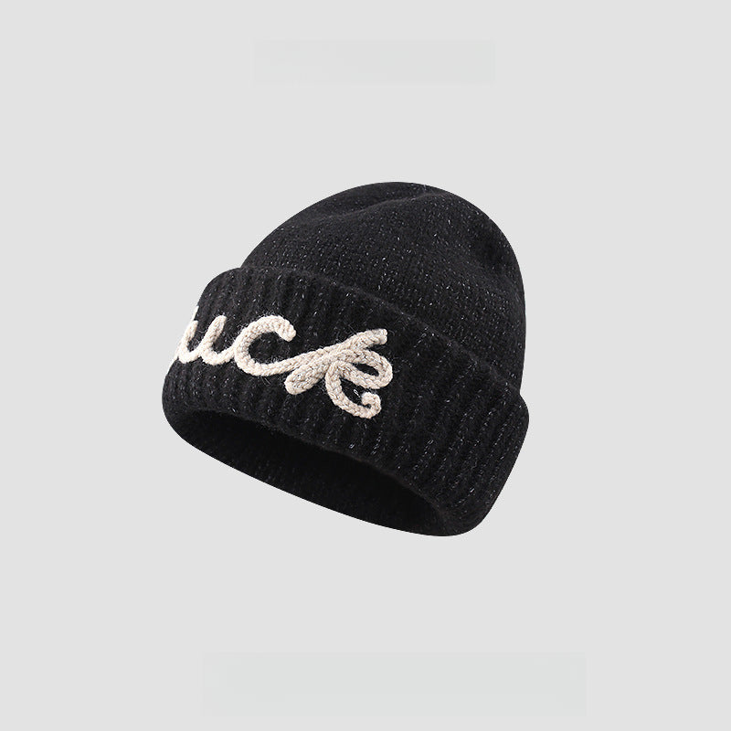 Letter Embroidery Warm Beanies