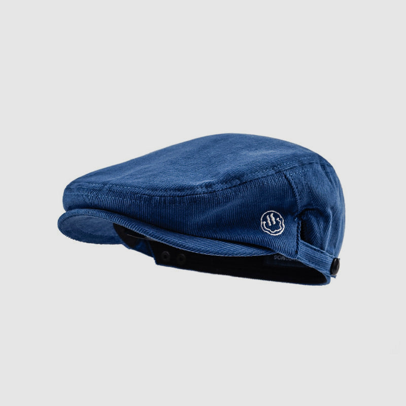 Reversible Letter Corduroy Flat Cap