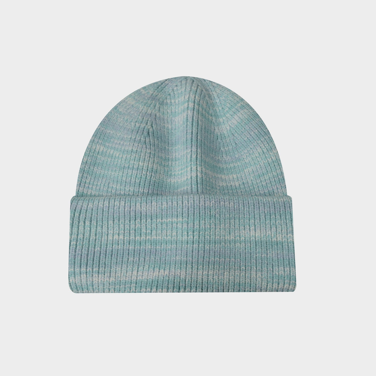 Rabbit Wool Core Spun Yarn Knitted Hat Double Folded Edge Wool Hat