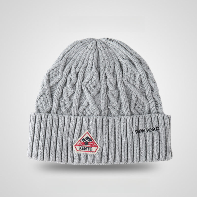 Thick Needle Line Warm Short Beanie