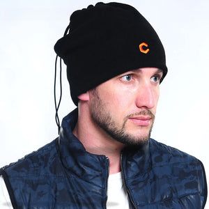 Men's Three-in-One Fleece Hat Outdoor Cycling Mouth Guard Hat Cold Hat