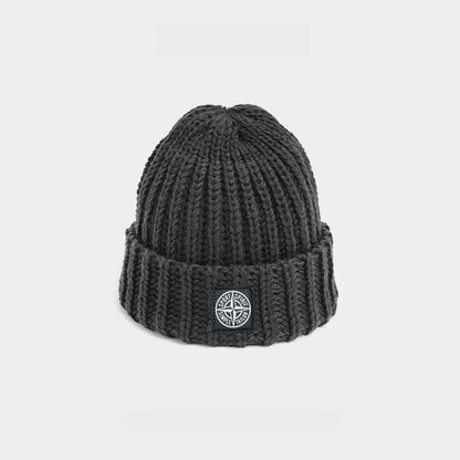 Solid Color Thick Needle Warm Beanie