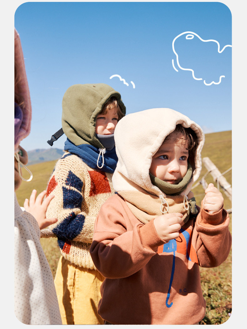 Children's Hat Scarf Integrated Windproof Mask Anti-static Ear Protection Hat