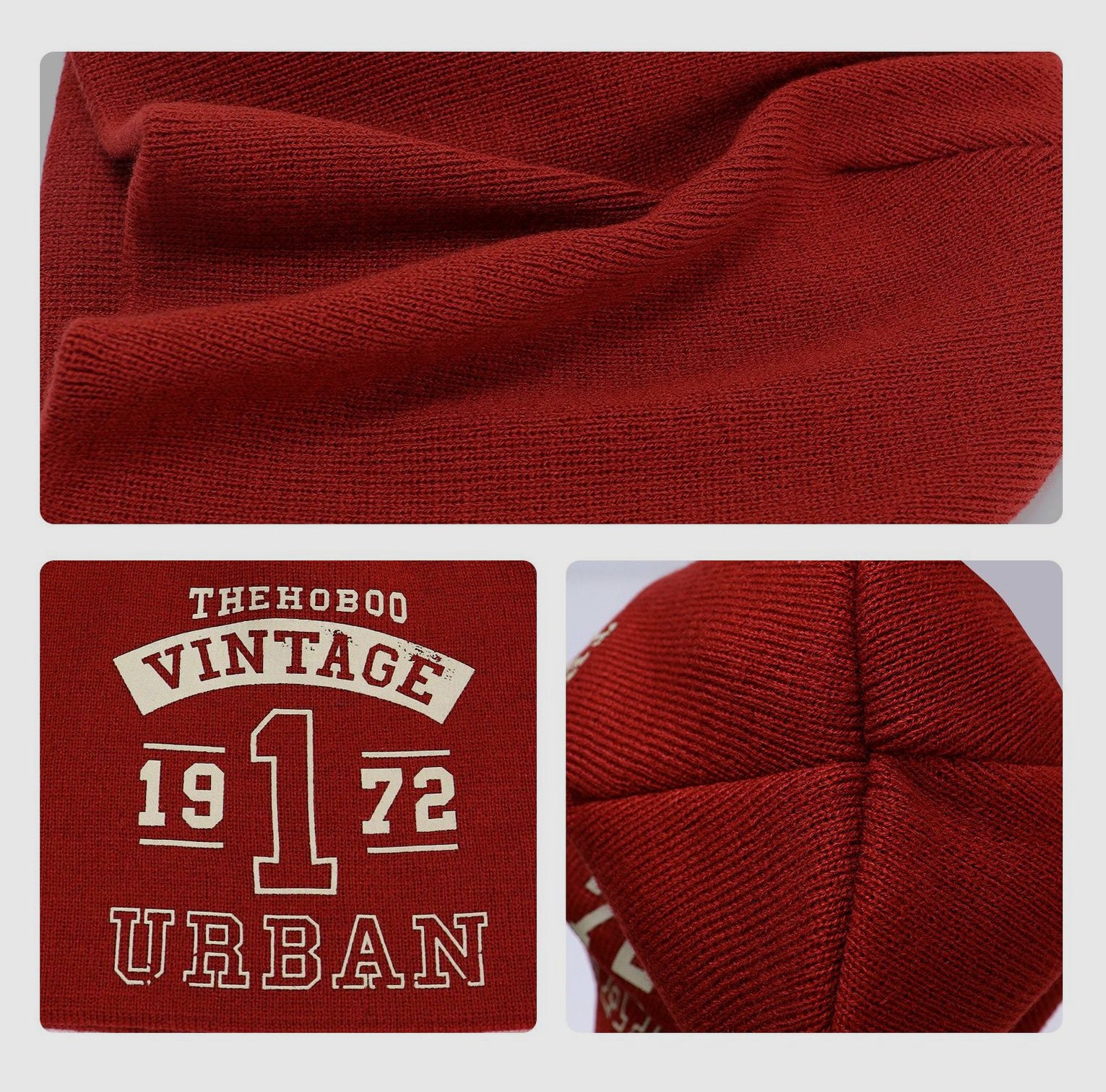 Retro 1972 Letter Knit Beanie