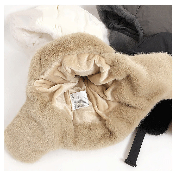 Down Cotton Warm Ear Protection Hat Cycling Windproof Helmet Liner Hat