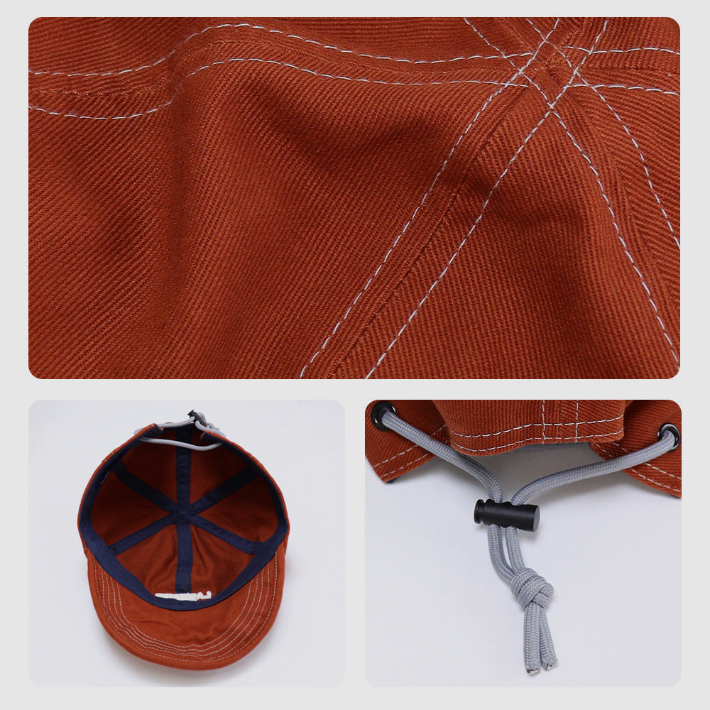 Orange Cotton Couple Baseball Cap