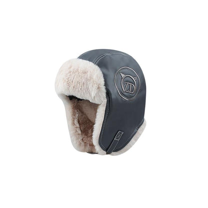 PU Leather Wear-Resistant Thickening Warm Earflaps Cap