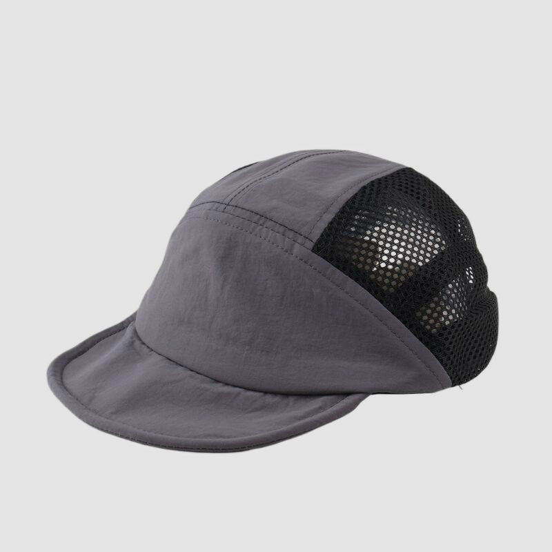 Summer Half Mesh Breathable Quick-Drying 5 Panel Cap