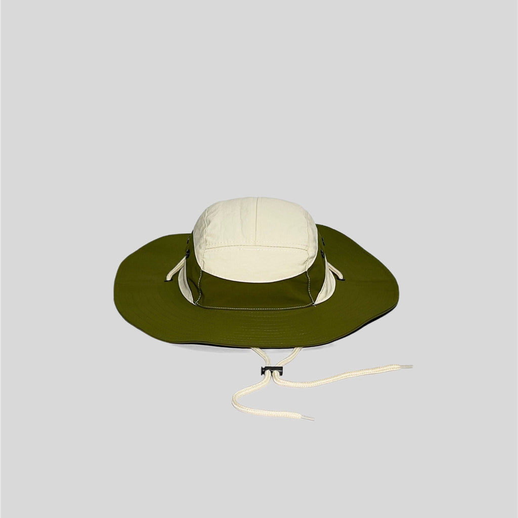 Color Block Patchwork Camping Drawstring Sun Protection Fisherman Hat