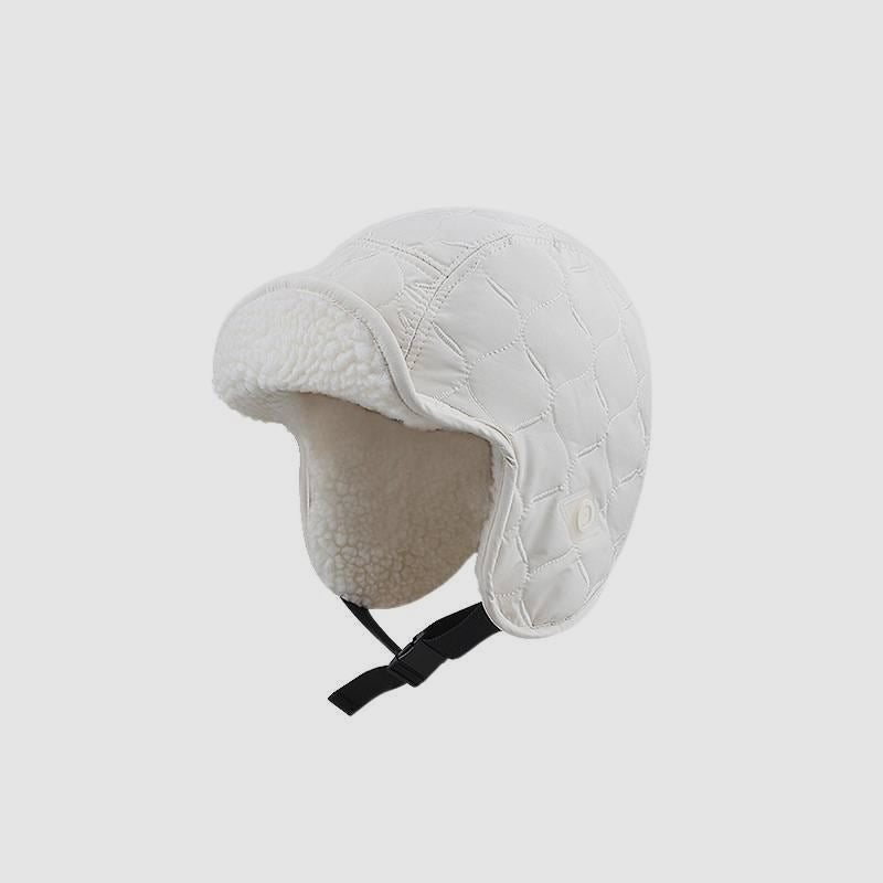 Thickened Lamb Wool Reversible Ear Protection Hat Outdoor Warm Skiing Cycling Aviator Hat