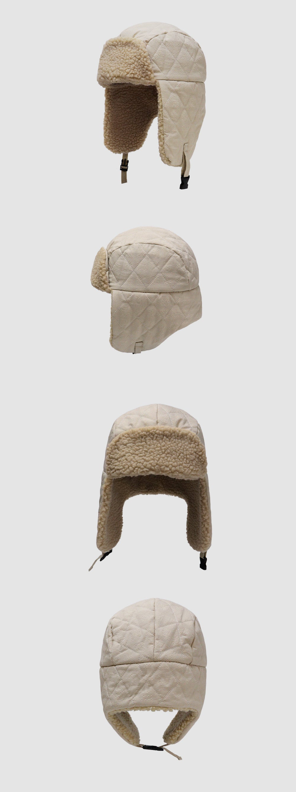 Cycling Hiking Thick Fleece Ear Flap Trapper Hat