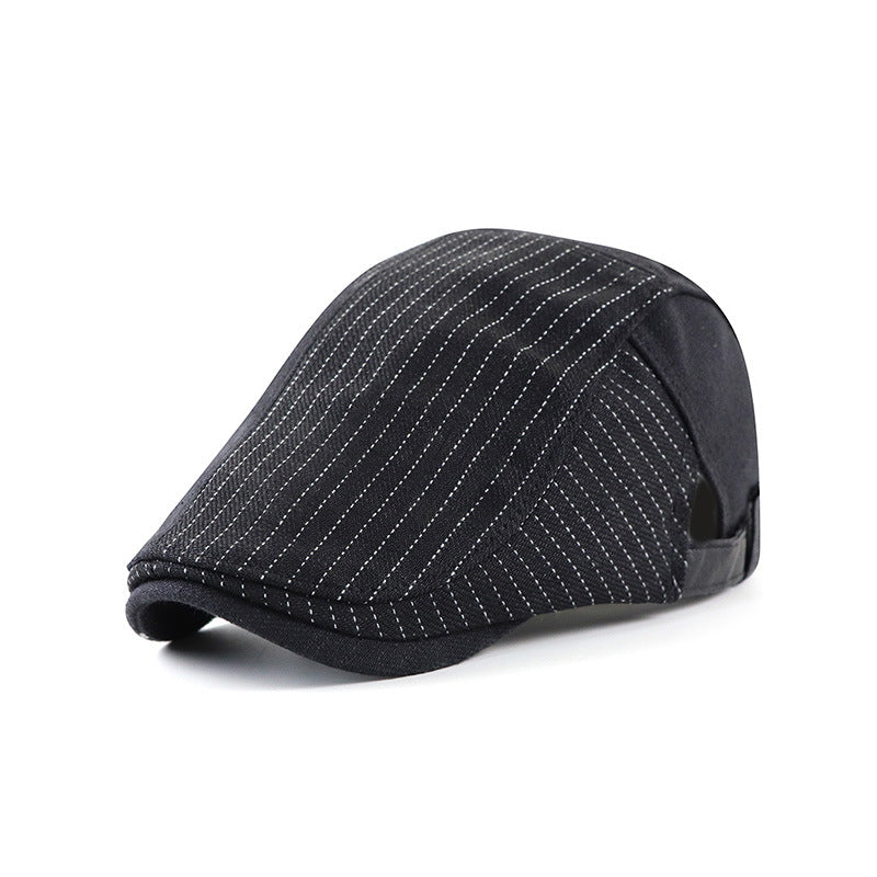 Striped Flat Cap