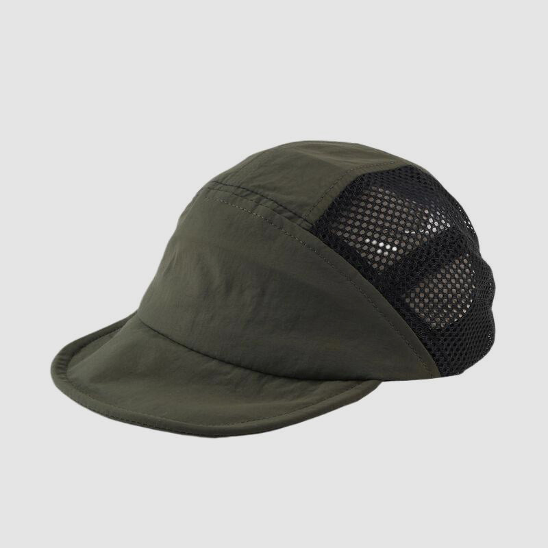Summer Half Mesh Breathable Quick-Drying 5 Panel Cap