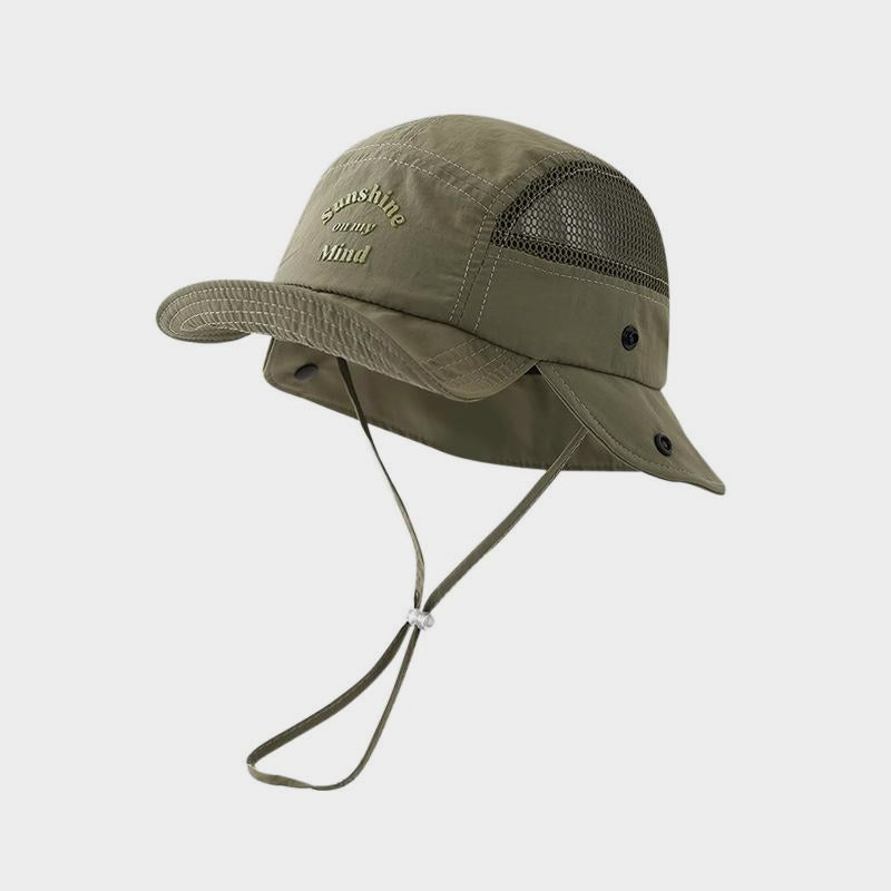 Outdoor Sun Protection Mesh Breathable Sun Hat Quick-Dry Neck Guard Hiking Fishing Camping Climbing Hat