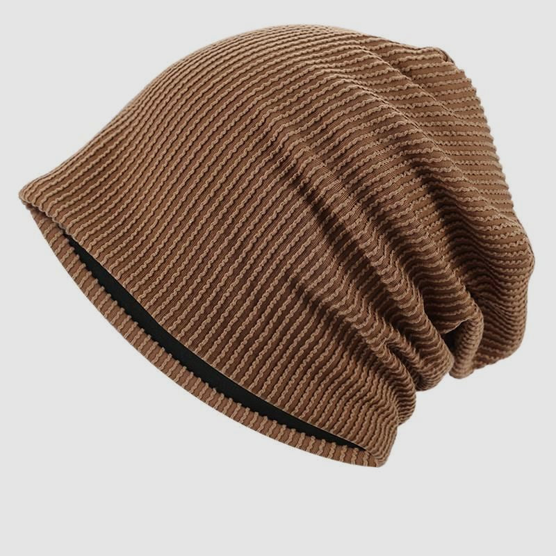 Men's Hat Large Head Circumference Beanie Unisex Loose Knitted Hat