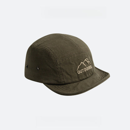 Japanese Style Cotton Short Brim Soft Top 5 panel Cap