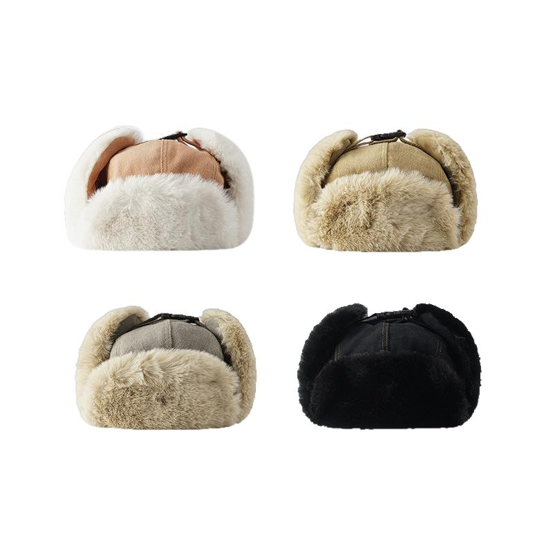 Winter Thick Cotton Warm Earflaps Cap Cycling Cold Protection Hat Outdoor Skiing Cotton-Padded Cap