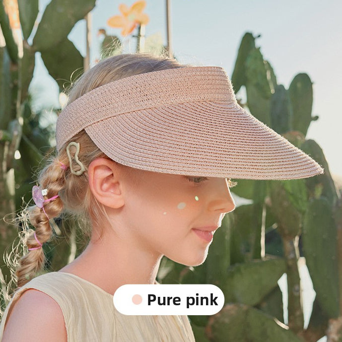 Children's Sun Hat Visor Hat Open Top Wide Brim