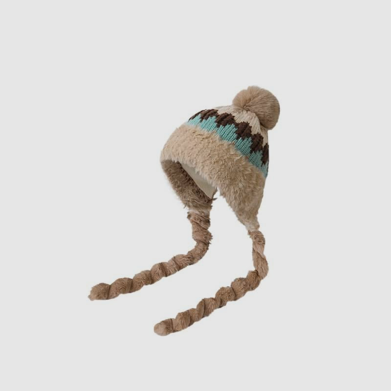 Big Head Colour-Block Fleece-Lined Balaclava