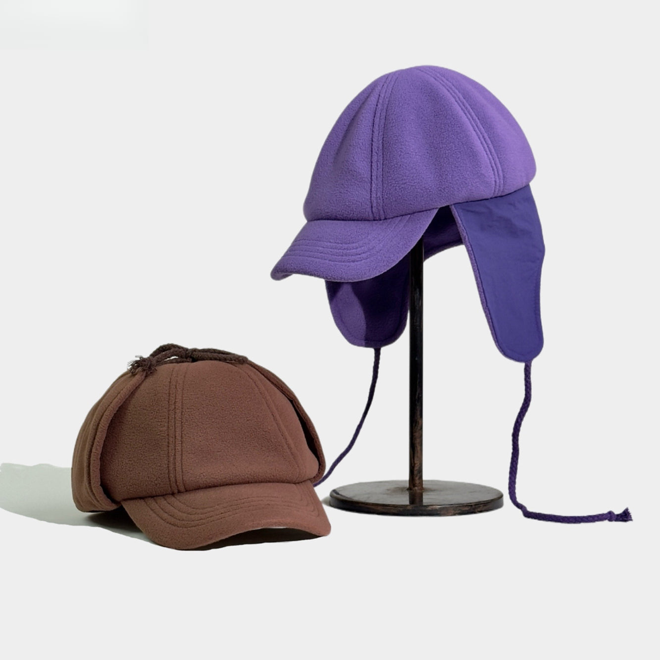 Polar fleece ear protection hat for outdoor cycling warmth