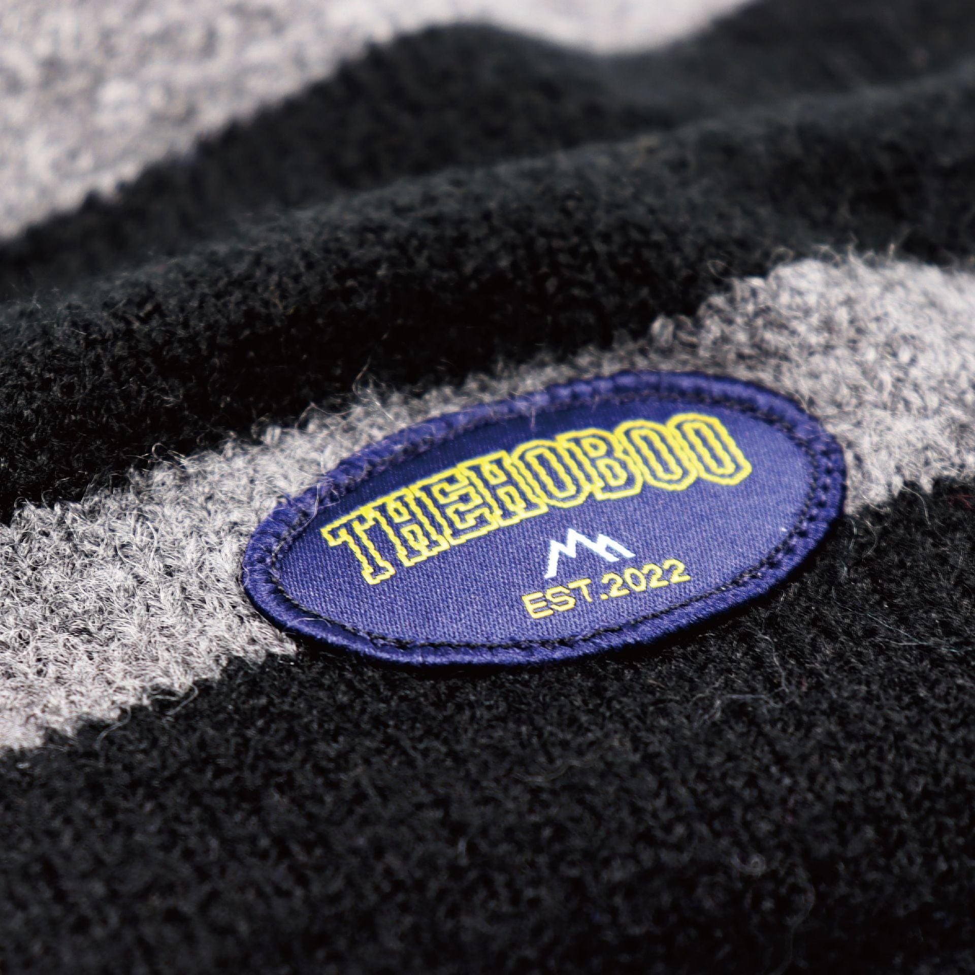 Classic Stripe Patch Knit Beanie