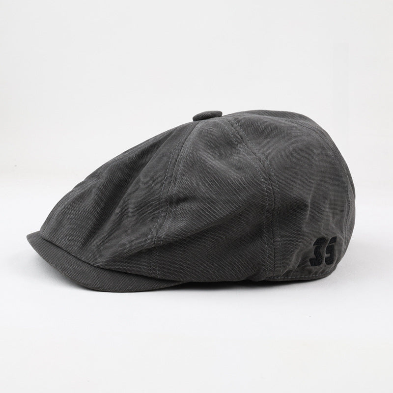 Japanese-Style Retro Drawstring Reverse Wear Flat Cap