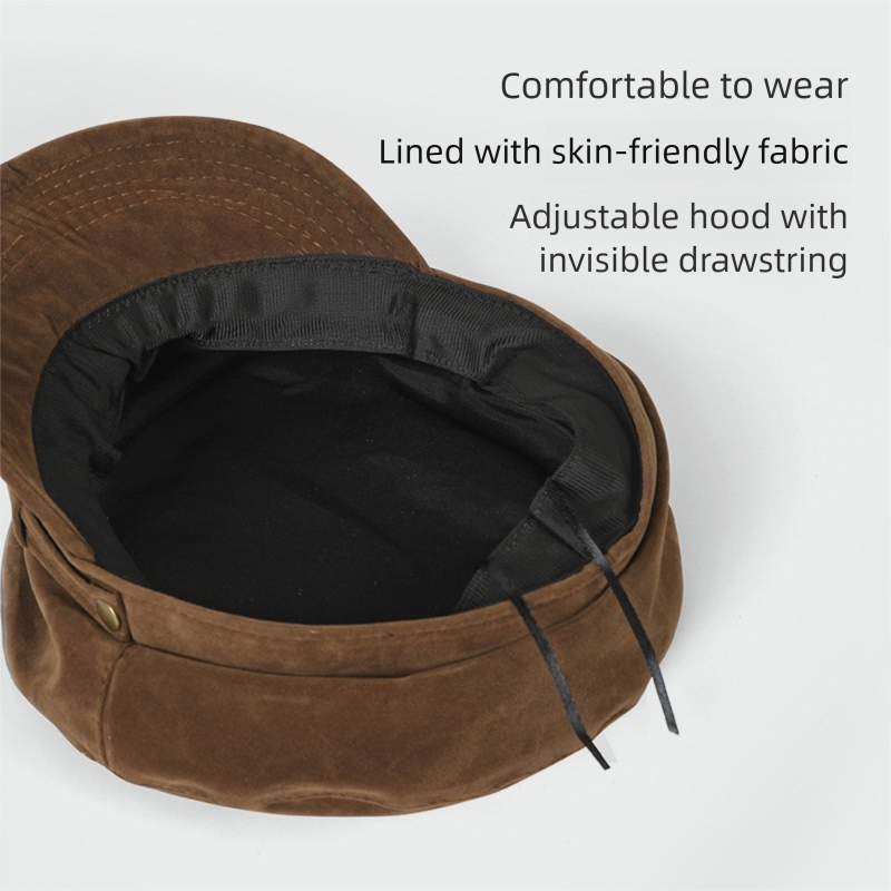 Premium Suede Retro Soft Brim Octagonal Cap