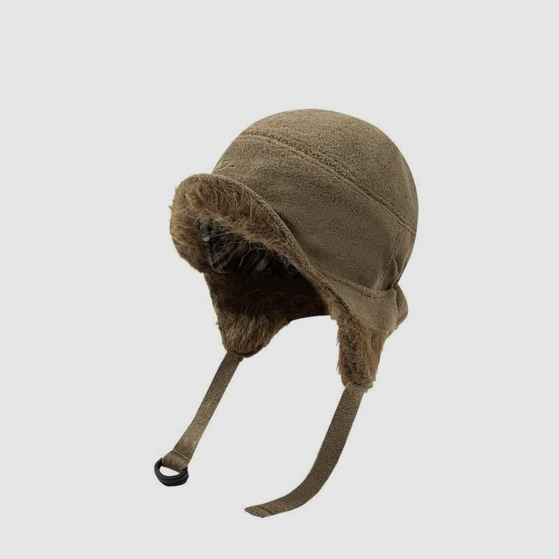 Line Doodle Embroidered Aviator Hat