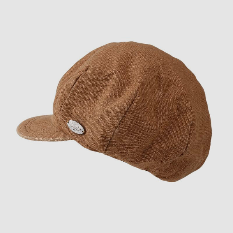 Cotton and Linen Material Breathable Newsboy Cap