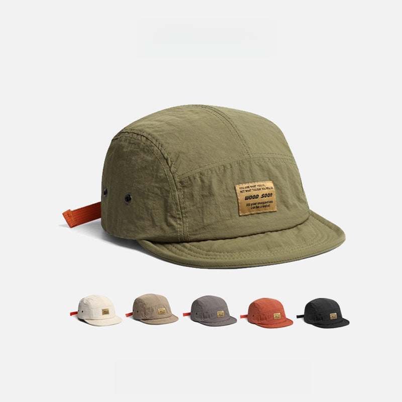 Japanese Style Quick-Drying Breathable Short Brim 5 panel Cap