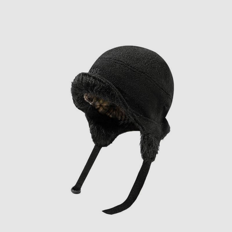 Line Doodle Embroidered Aviator Hat