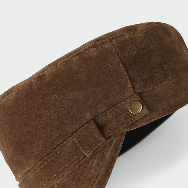 Premium Suede Retro Soft Brim Octagonal Cap