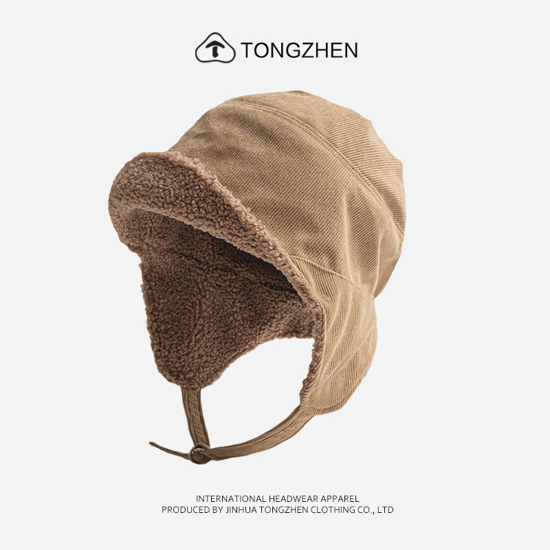 Double-Sided Wear Ear Protection Flight Hat Cycling Warm Windproof Trapper