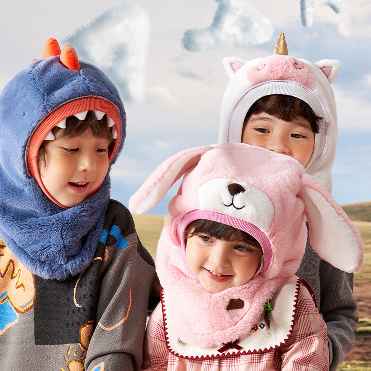 Children's Protective Warm Thickened Pullover Integrated Ear Protection Hat