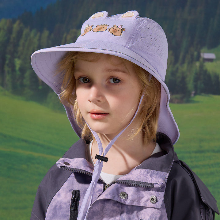 Children's Hat Cartoon Shawl Neck Protection Sun Protection Hat Quick Drying Waterproof Fisherman Hat