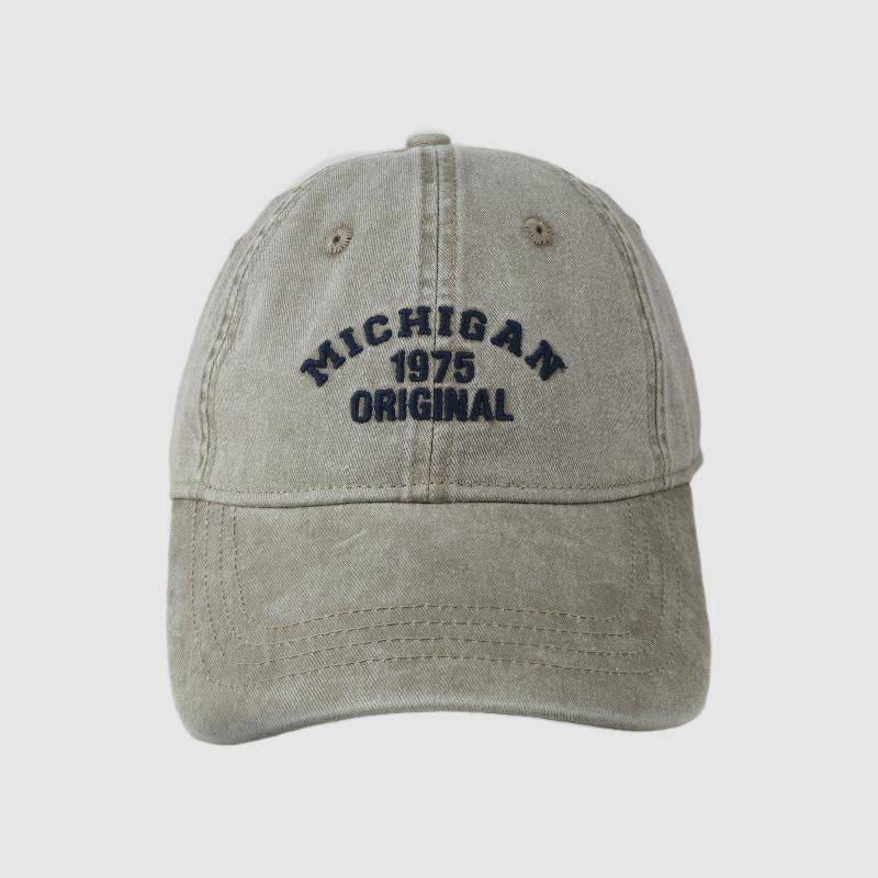 Washed Distressed Letters Embroidered Baseball Cap