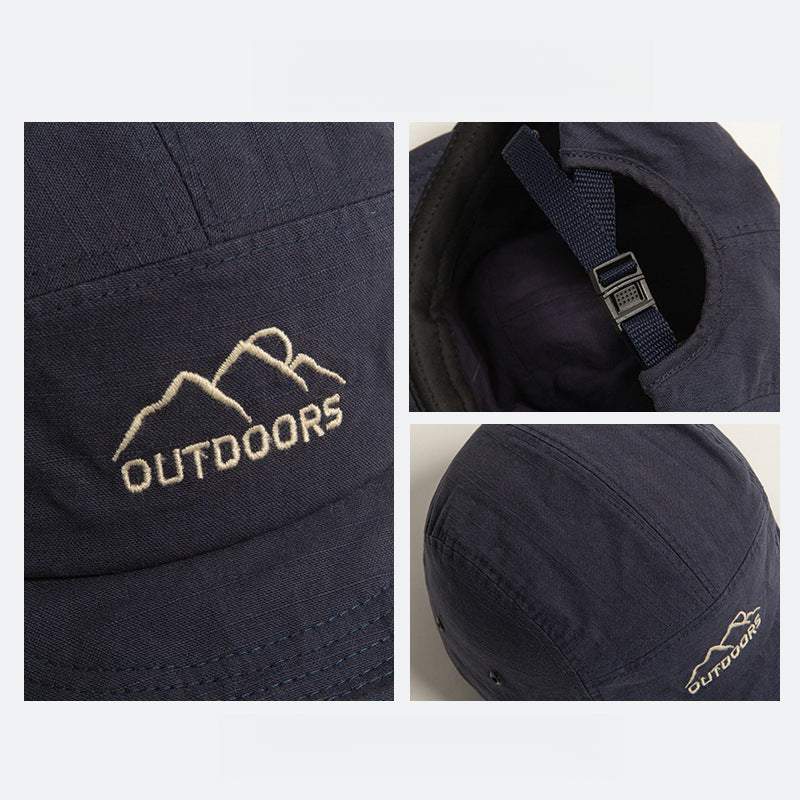 Japanese Style Cotton Short Brim Soft Top 5 panel Cap