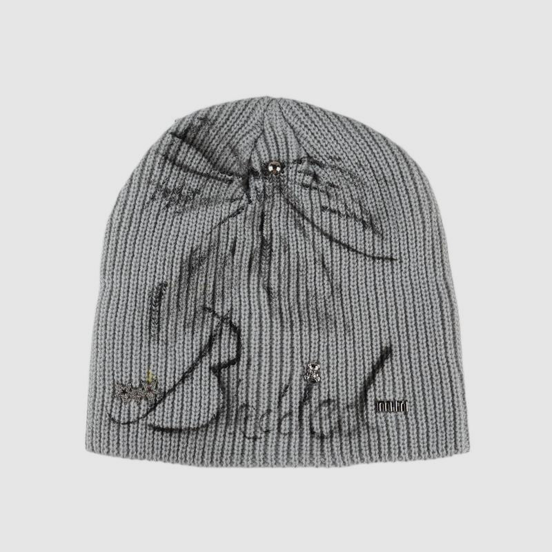 Inkjet Bow Letter Handmade Ornaments Beanie